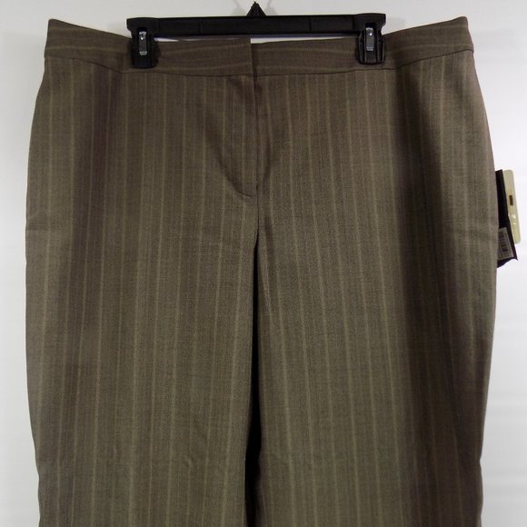 Jones New York Collection Easycare Stretch Pinstripe Pants Size 16 NWT - Picture 3 of 9